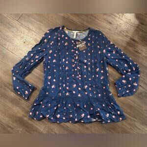 NWT MATILDA JANE Brilliant Dream a Little Dream Floral Shirt Blouse SIZE L